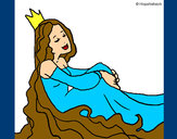 Desenho Princesa relaxada pintado por Laila