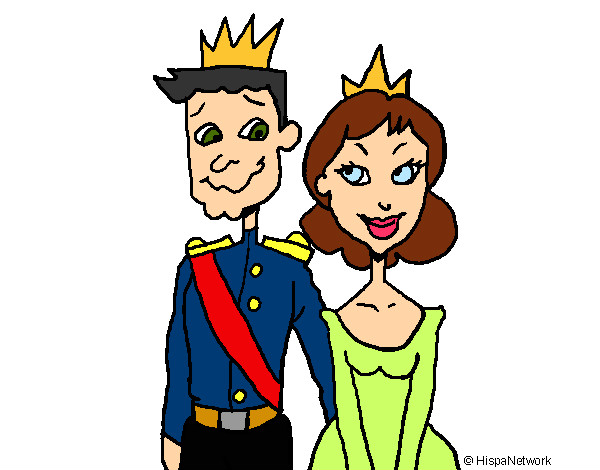 Desenho Príncipe e princesa pintado por Laila