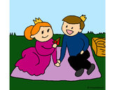 Desenho Príncipes de picnic pintado por Laila