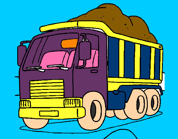 Desenho Camião de carga pintado por istal