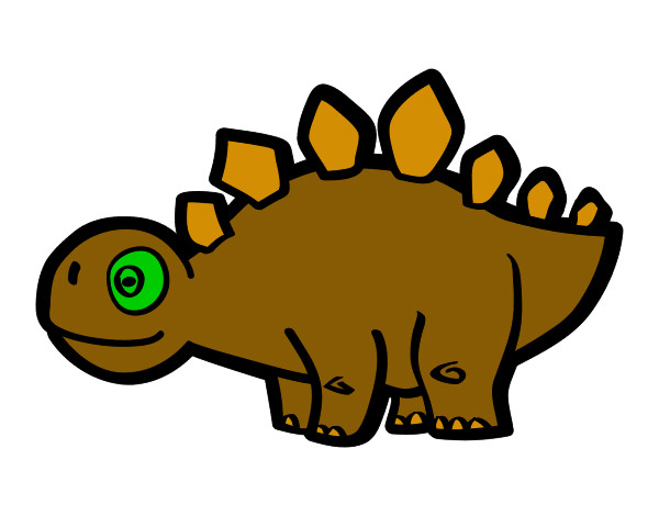 Desenho Estegossauro jovem pintado por  julia123