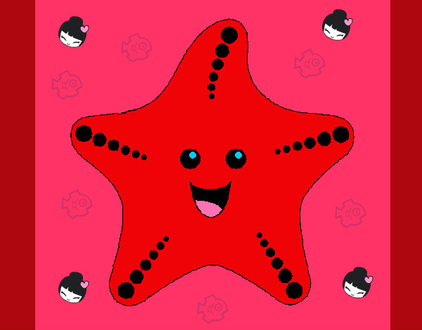 Desenho Estrela do mar pintado por nayarinha