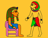 Desenho Os reis egípcios pintado por danilo