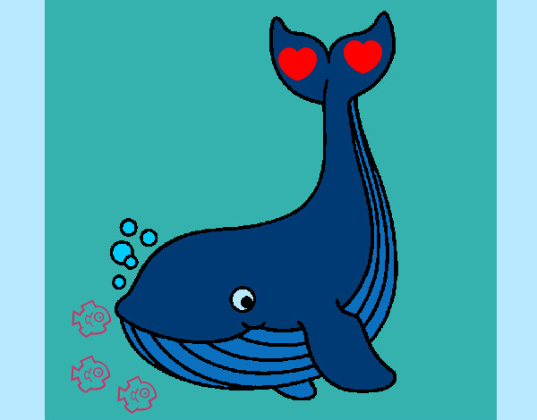 Desenho Pequena baleia pintado por nayarinha