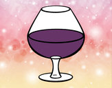 Desenho Copo de vinho pintado por kalline