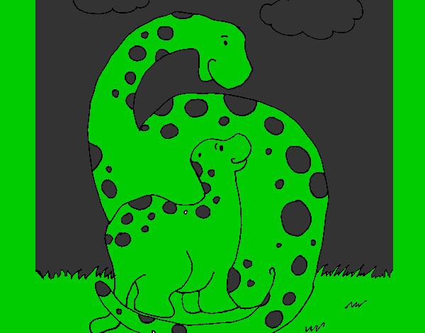 Desenho Dinossauros pintado por igoru
