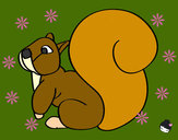 Desenho Esquilo com uma cauda grande pintado por Lenny