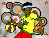 Desenho Junior jogador de basquete pintado por kadja