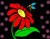 Desenho Margarida com abelha pintado por nayarinha