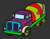 Desenho Caminhão betoneira pintado por MTak
