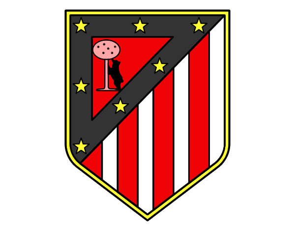 Desenho Emblema do Club Atlético de Madrid pintado por LAGARINHOS