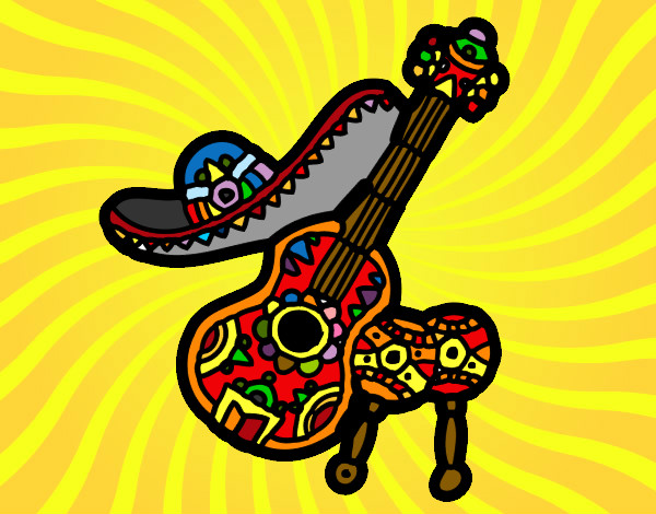 Desenho Instrumentos mexicana pintado por alefe03