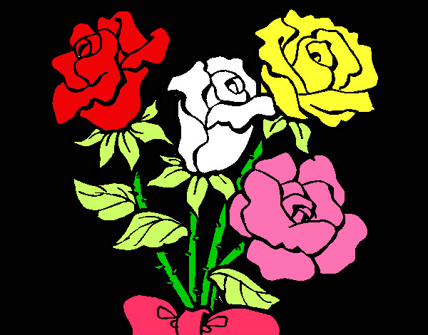 Desenho Ramo de rosas pintado por nayarinha
