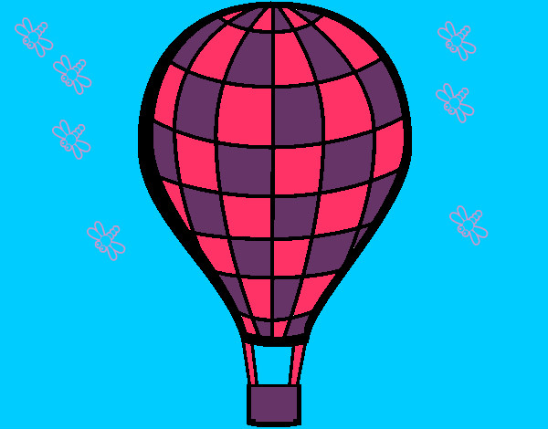 Desenho Balão de ar quente pintado por luluzinha