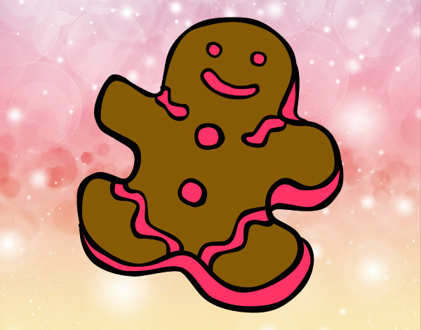 Desenho Boneco do biscoito pintado por luluzinha