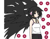 Desenho Anjo com grandes asas pintado por YazuDoki
