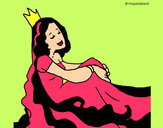 Desenho Princesa relaxada pintado por nayarinha