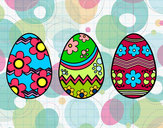 Desenho Três ovos de Páscoa pintado por Reita