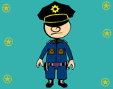 Desenho Agente de polícia pintado por caiosz