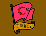 Desenho Bandeira da Turquia pintado por vaness