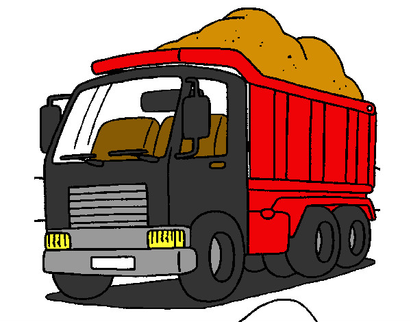 Desenho Camião de carga pintado por titi8