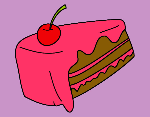 Desenho Pedaço de bolo pintado por goncalopp