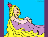 Desenho Princesa relaxada pintado por caiosz