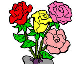 Desenho Ramo de rosas pintado por luzia