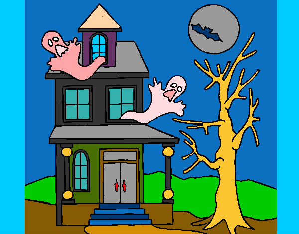 Desenho Casa do terror pintado por GISLENE