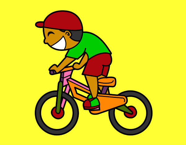 Desenho Menino ciclista pintado por katrine