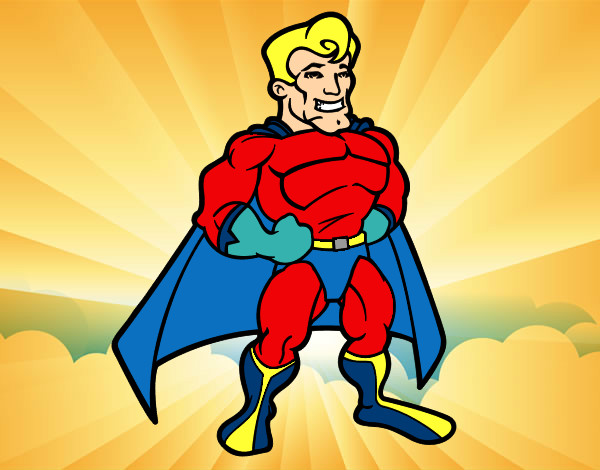 Desenho Super-herói musculoso pintado por EnzoArante