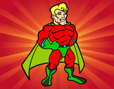 Desenho Super-herói musculoso pintado por Tutu