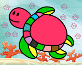 Desenho Tartaruga nadando pintado por nathanya