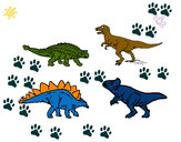 Desenho Dinossauros de terra pintado por walessa