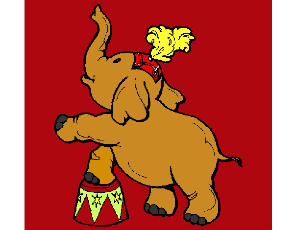 Desenho Elefante pintado por gabii
