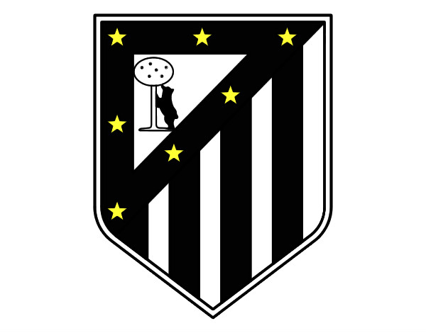 Desenho Emblema do Club Atlético de Madrid pintado por kiooooo