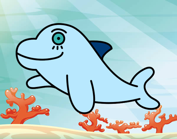 Desenho Golfinho alegre pintado por Joaovitorp