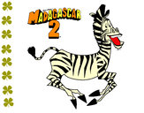 Desenho Madagascar 2 Marty pintado por Hillary 