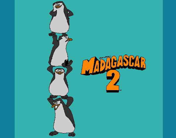 Desenho Madagascar 2 Pingüinos pintado por aninha10