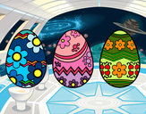Desenho Três ovos de Páscoa pintado por netosmila