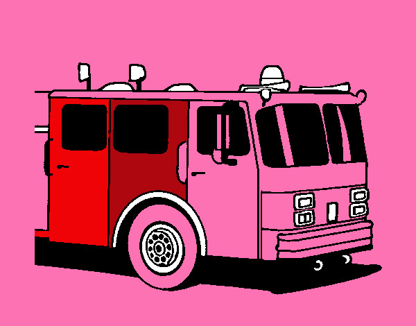 Desenho Camião de bombeiros pintado por LAUANA