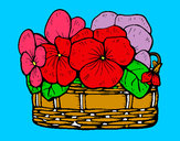 Desenho Cesta de flores 12 pintado por loirinha