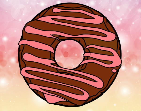 Desenho Donut pintado por Nate