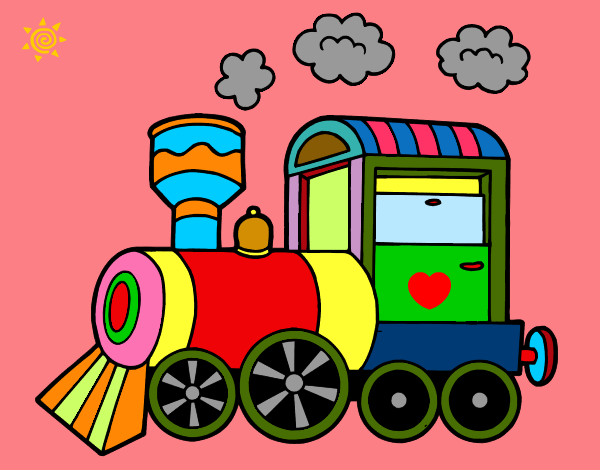 Desenho Locomotiva a vapor pintado por KiaryKenzo