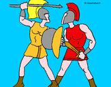 Desenho Luta de gladiadores pintado por ines