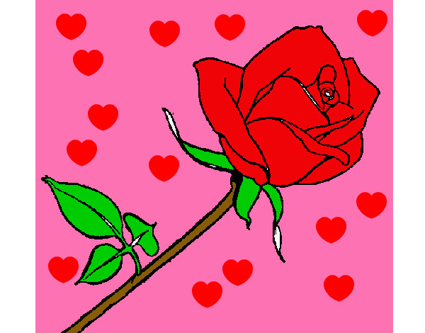 Desenho Rosa pintado por jaqueline 