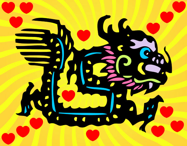 Desenho Signo do dragão pintado por alechocair