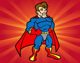 Desenho Super-herói musculoso pintado por lucas603n6