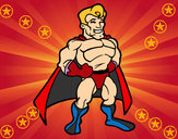 Desenho Super-herói musculoso pintado por Nate