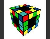 Desenho Cubo de Rubik pintado por juanvictor